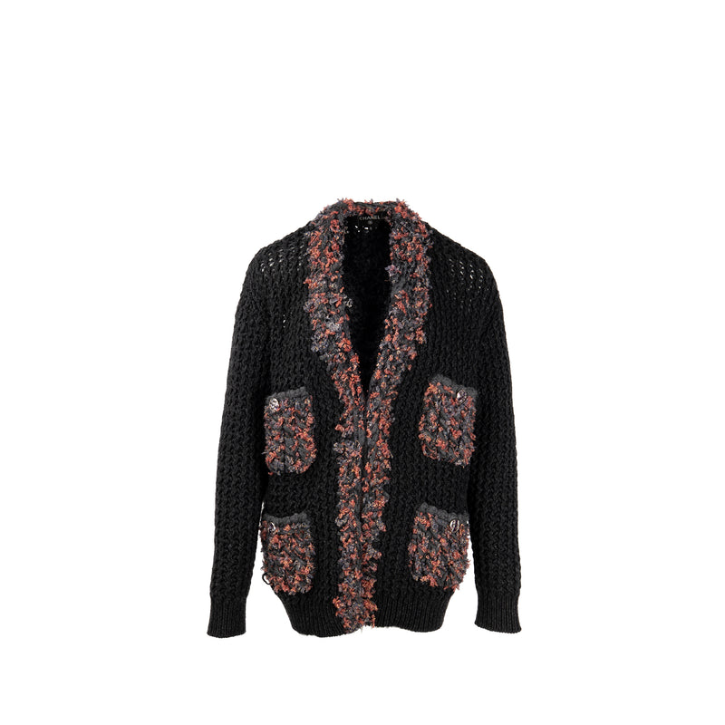 Chanel Size 34/36 cardigan cashmere grey/ multicolor