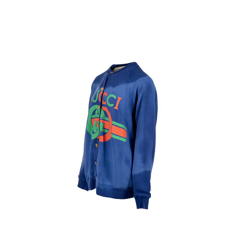 Gucci Size XS Oversized GG Logo Cardigan/Jacket Cotton Multicolour