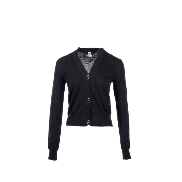 Hermes Size 34 Cardigan Maille Naoussa Texture Silk/Cotton SHW
