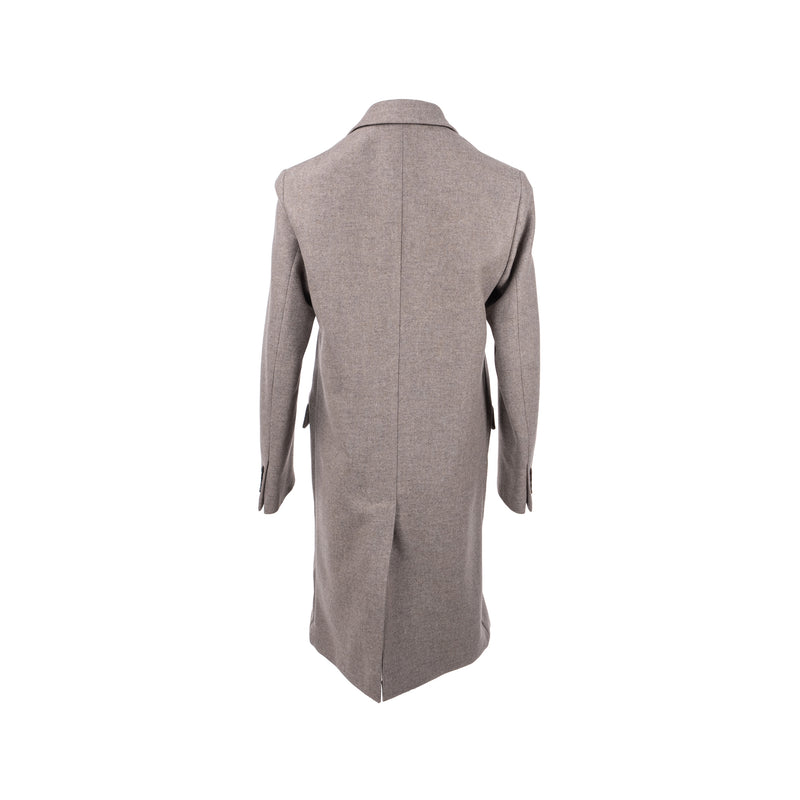 Hermes size 44 Emile Flash Cuir Coat wool / cashmere light grey