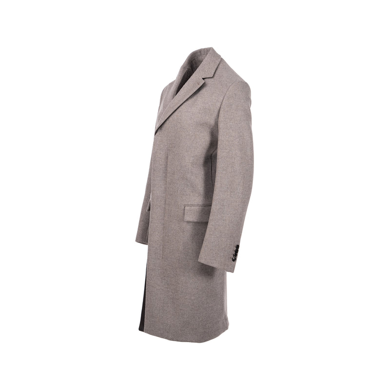 Hermes size 44 Emile Flash Cuir Coat wool / cashmere light grey