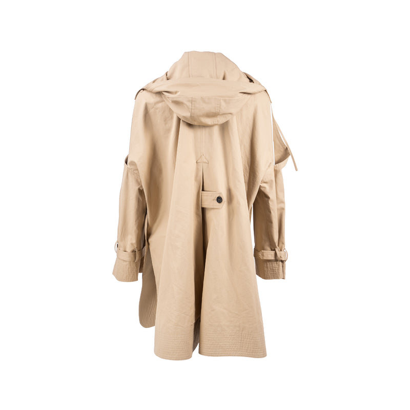 Valentino Size 36 Trench Coat Cotton Beige