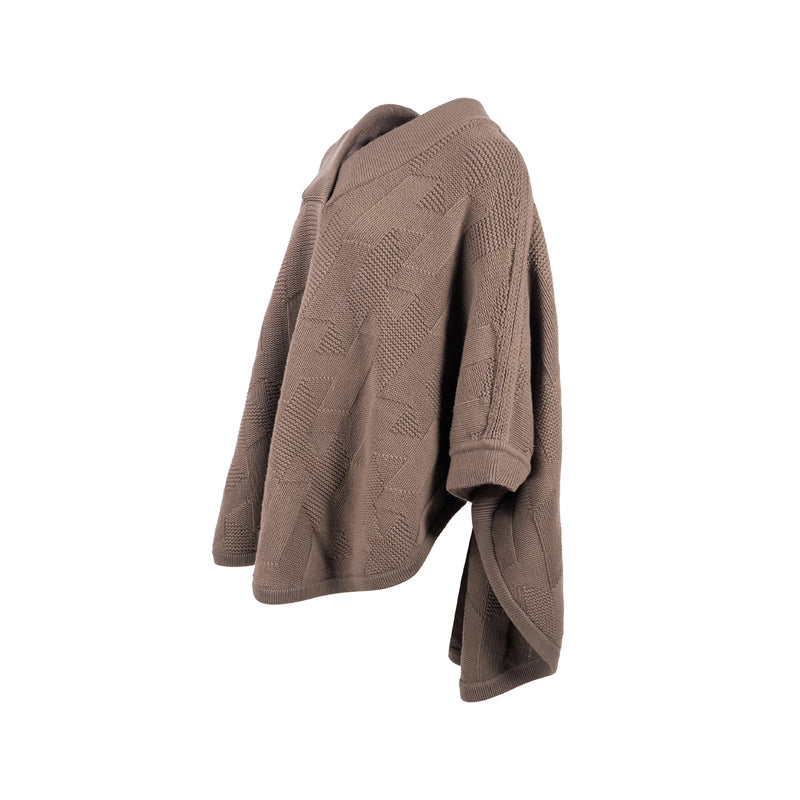 Hermes Size 38 Pull Inspi Cape Virgin Wool Gris Etoupe