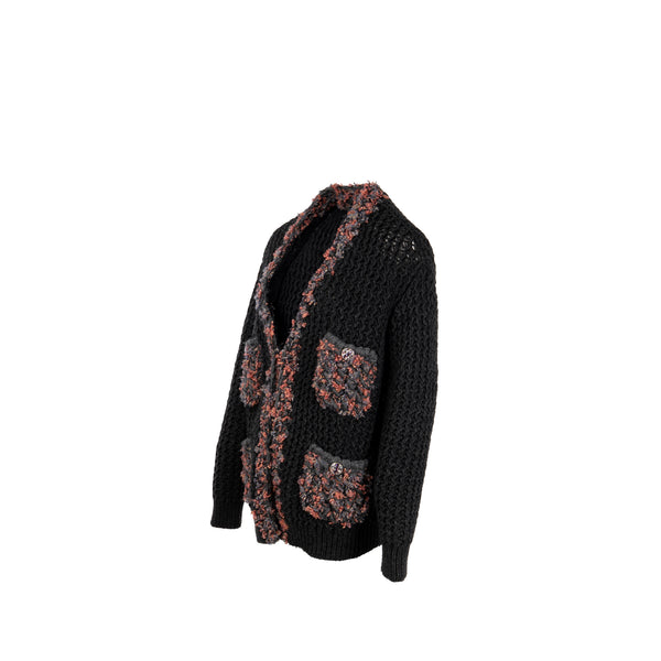 Chanel Size 34/36 cardigan cashmere grey/ multicolor
