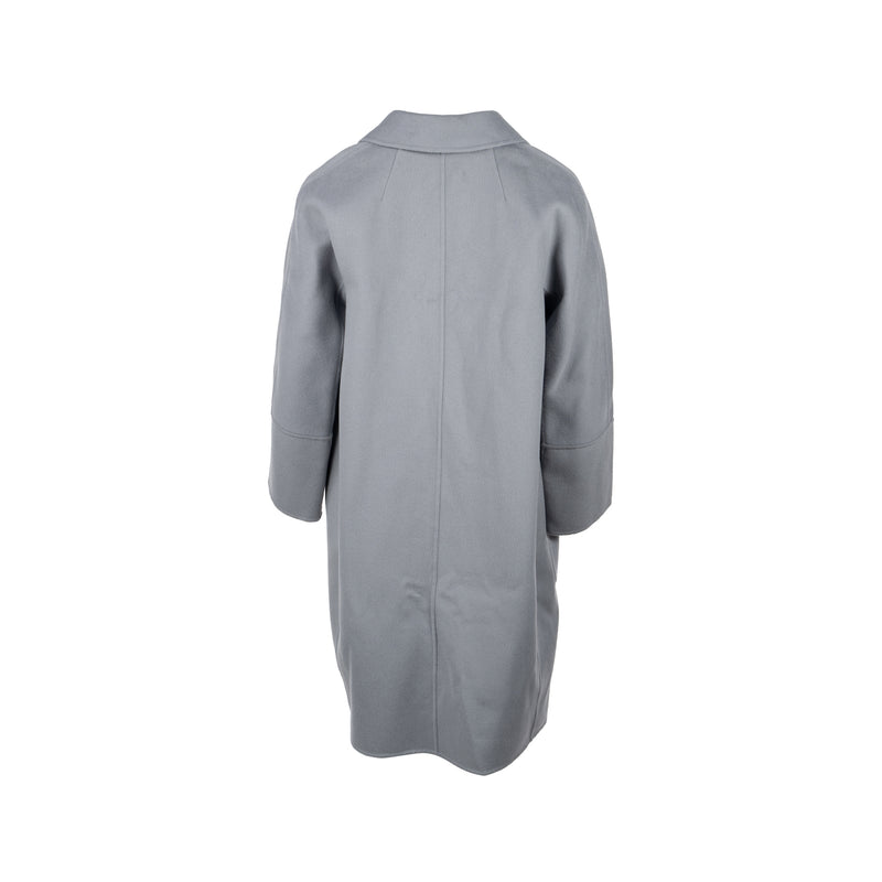 ‘S MaxMara Size 40 Audrey Day Coats Virgin Wool Light Grey