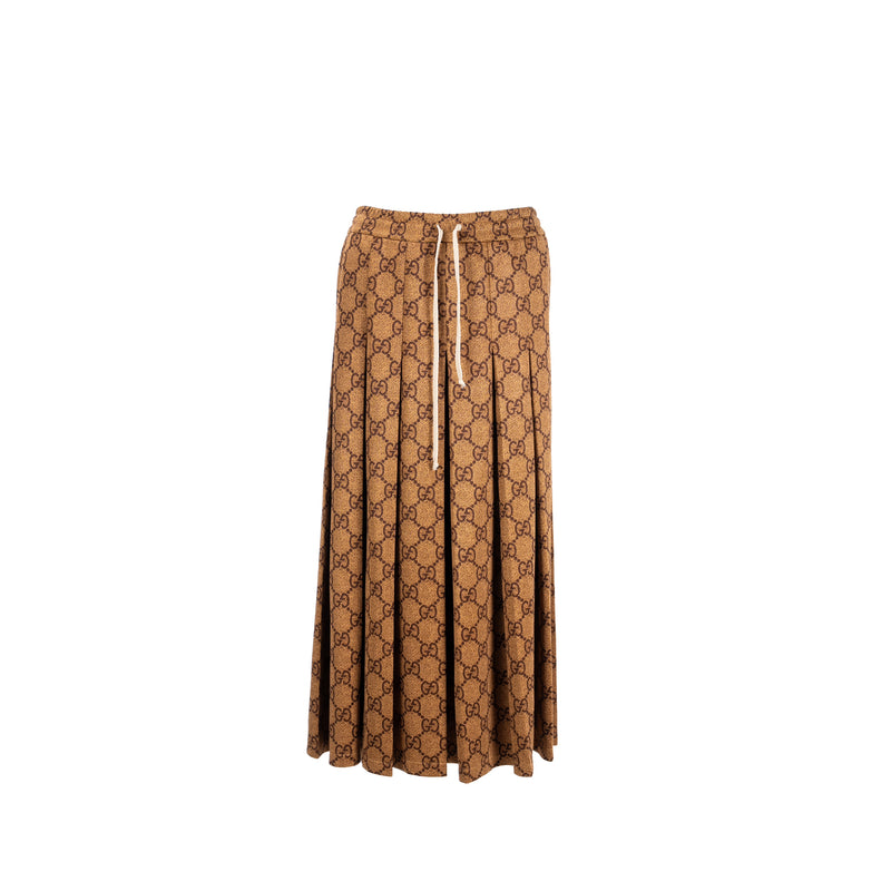 Gucci XS GG Logo Print Skirts Polyester / Cotton Brown