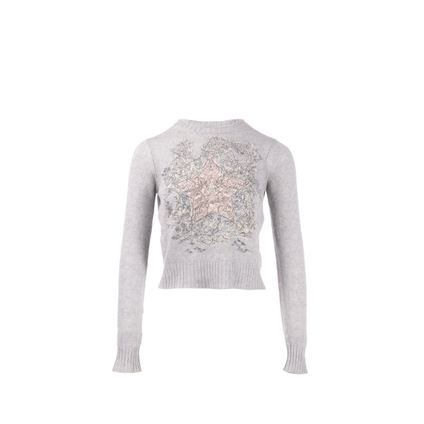 Dior Size 36 Chez Mio Sweater Cashmere Grey