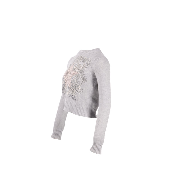 Dior Size 36 Chez Mio Sweater Cashmere Grey