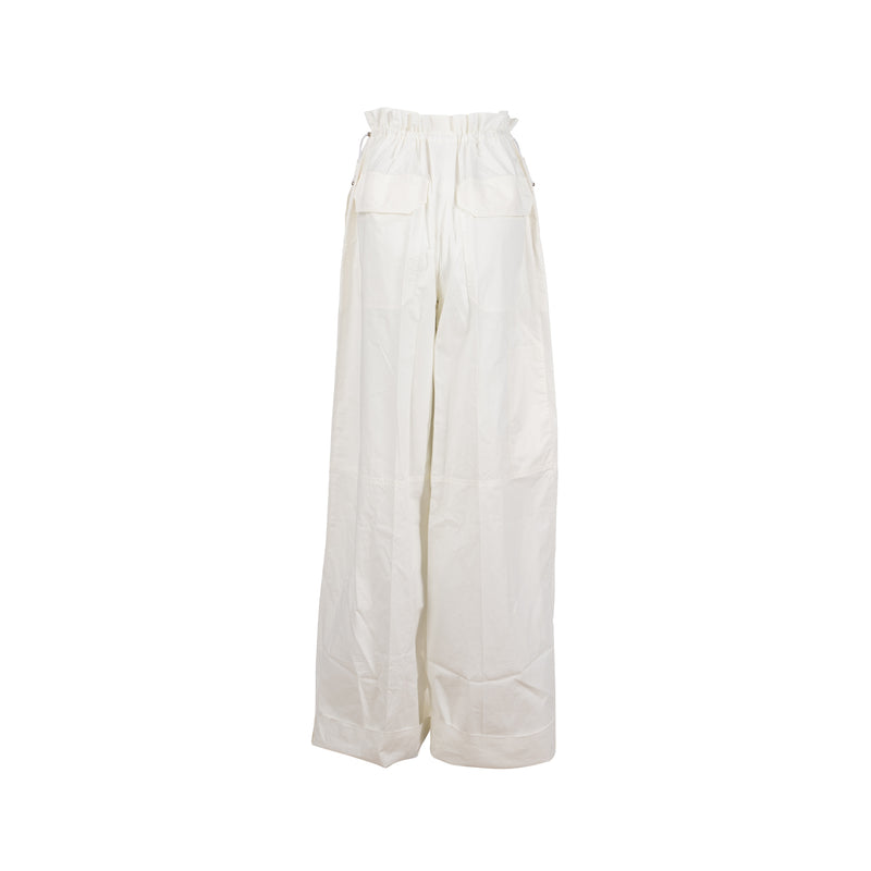 Hermes size 32 large coulisse pants cotton white