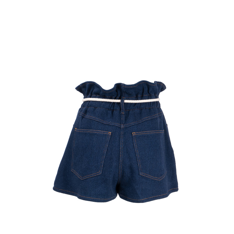 Valentino Size 26 Denim Shorts Cotton Dark Blue