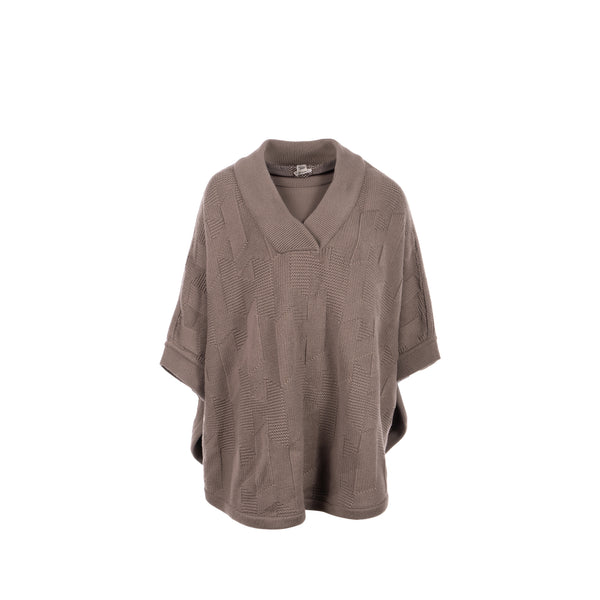 Hermes Size 38 Pull Inspi Cape Wool Gris Etoupe