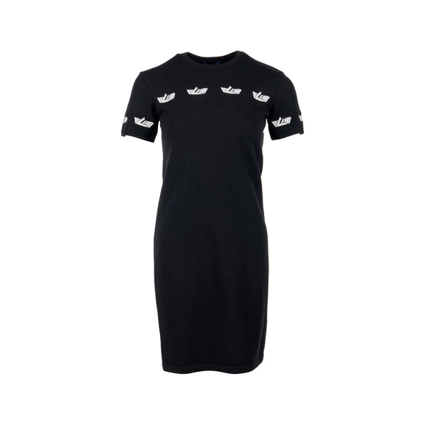 Louis Vuitton Size S Vitesse T-shirt Dress Wool Black/White