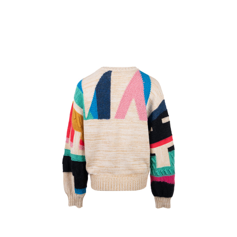 Chanel size 40 cashmere sweater silk/metal polyester Multicolour