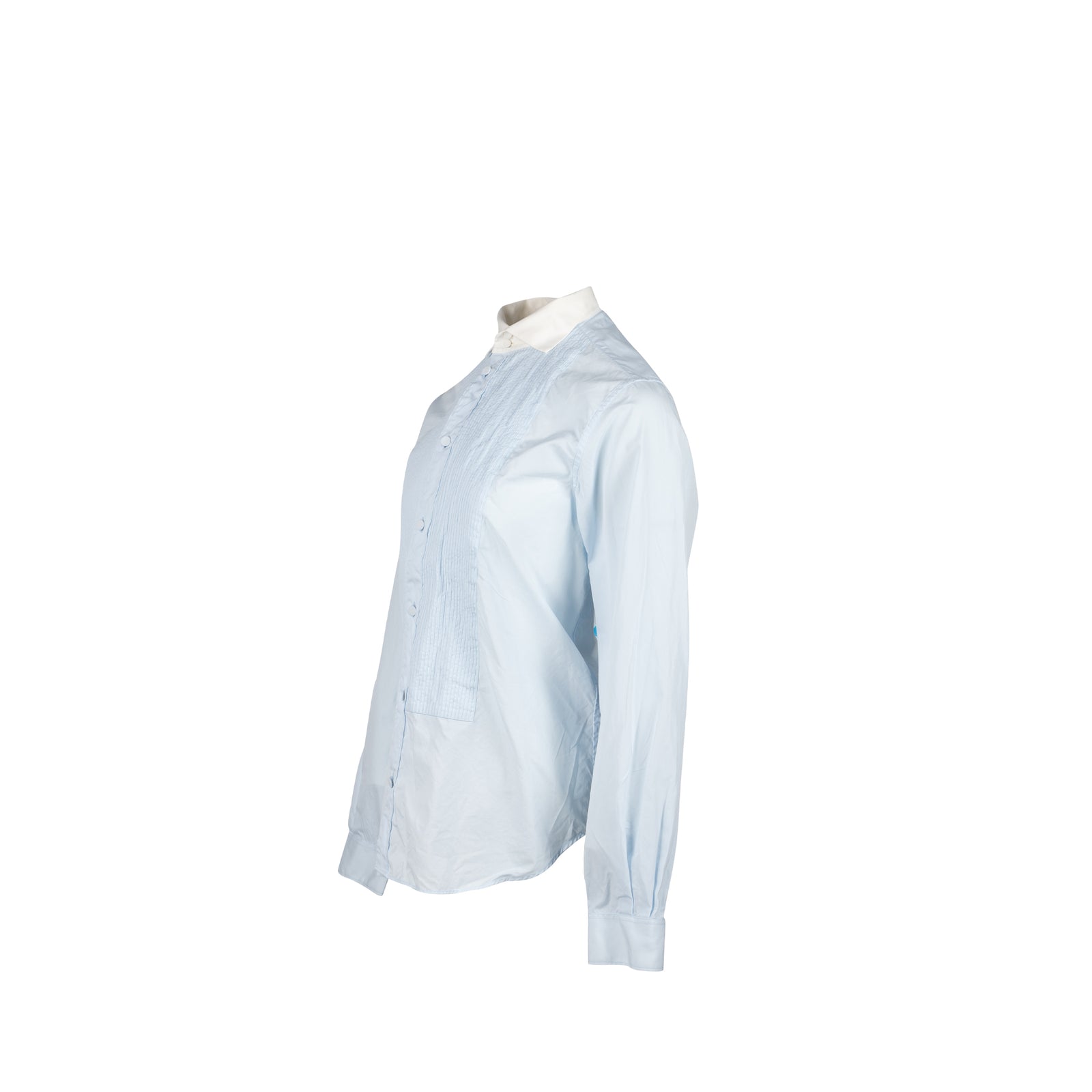 Gucci Size 38 Tuxedo Shirt Cotton Light Blue