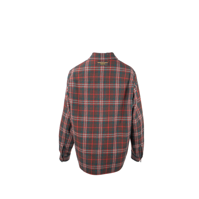 GUCCI Size 46 Men’s Checked Wool Jacket Multicolour