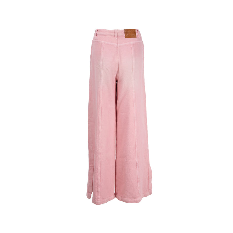 Chanel Size 36 Wide Leg Pants Cotton Pink