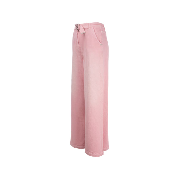 Chanel Size 36 Wide Leg Pants Cotton Pink