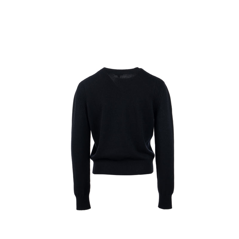 Chanel size 42 20A Pullover sweater / cashmere BLACK