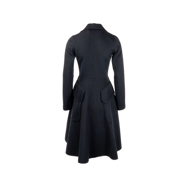 Dior Size 34 Long Coat Wool Black