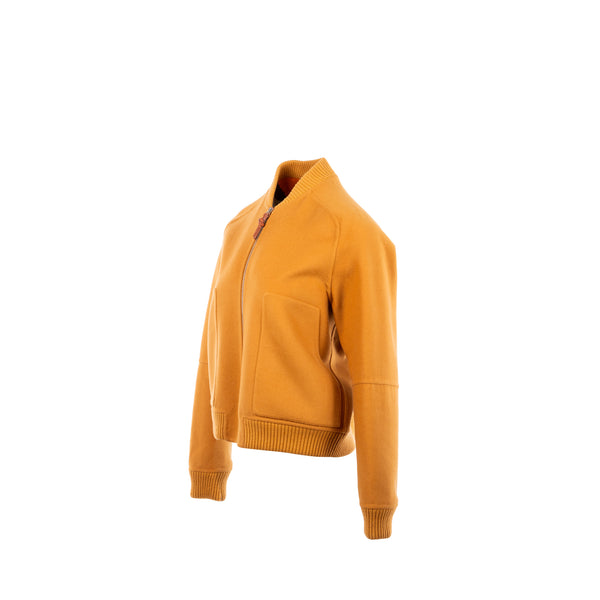 Hermes Size 38 Bombers Baby Cachemire Ocre Jaune SHW
