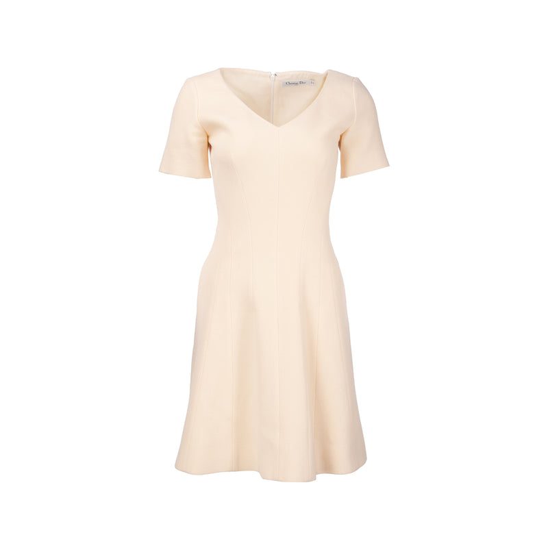 Dior size 36 classic dress Wool light beige