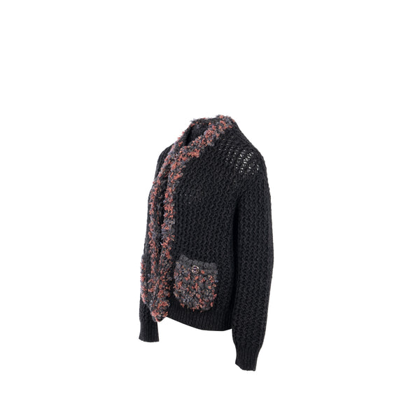 Chanel Size 40 Cardigan cashmere Grey/ Multicolour