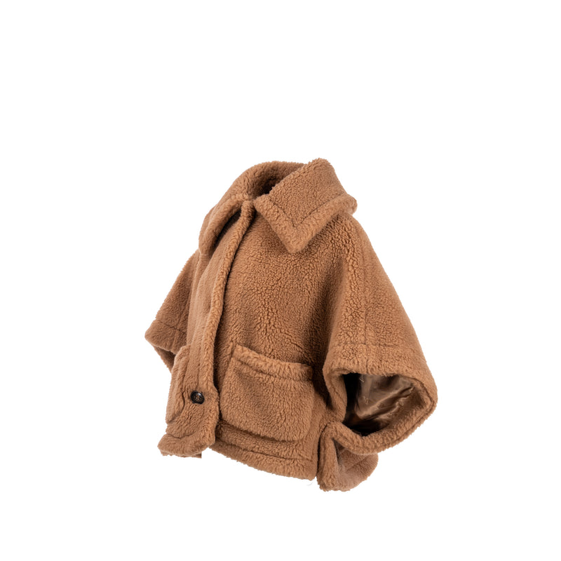 Max Mara Size ML Teddy Cape Camel wool/Silk Brown