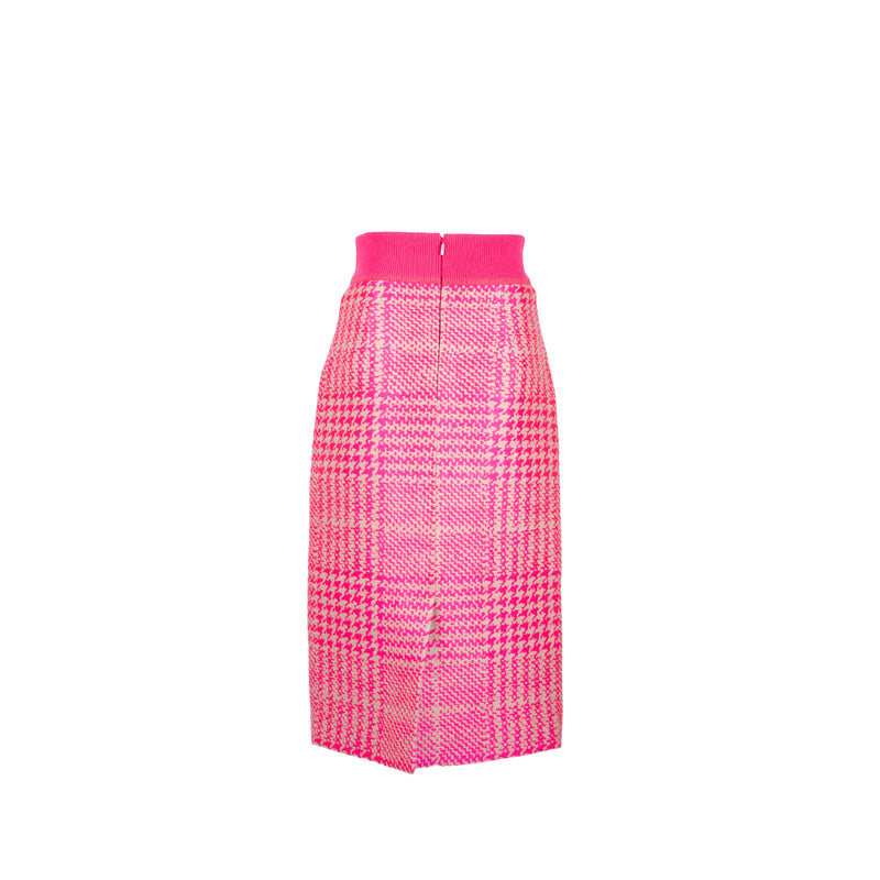 Fendi Size 38 Long Maxi Length Skirt Polyester/Wool/Silk Pink