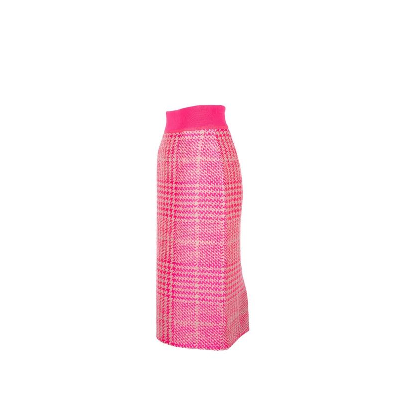 Fendi Size 38 Long Maxi Length Skirt Polyester/Wool/Silk Pink