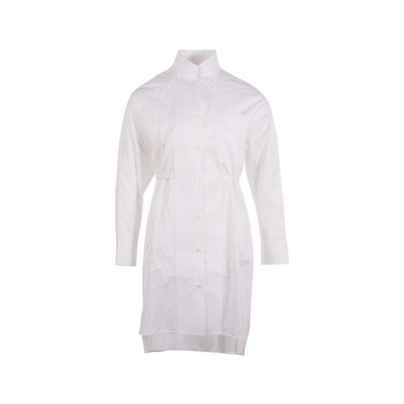 Hermes Size 32 Chemise A Liens Shirt Dress Cotton White