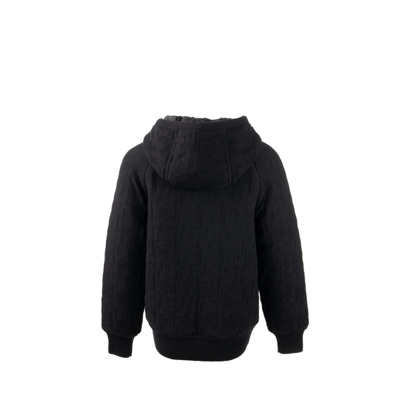 Hermes Size 36 Zip Blouson Jacket Virgin Wool Black
