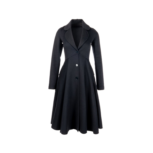 Dior Size 34 Long Coat Wool Black