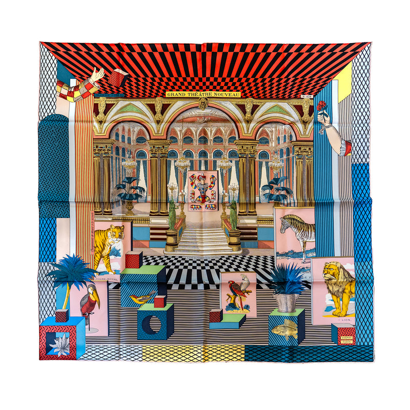 Hermes 90cm Silk Scarf Grand Theatre Multicolour