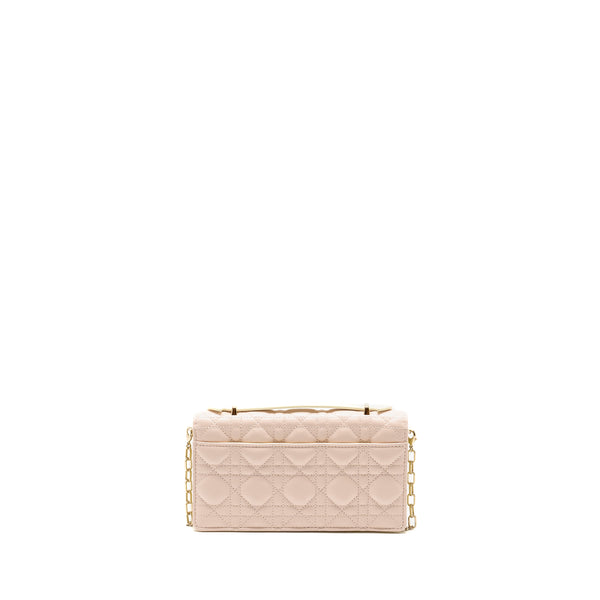 Dior My Dior Mini Bag Lambskin Light Pink/Light Yellow LGHW