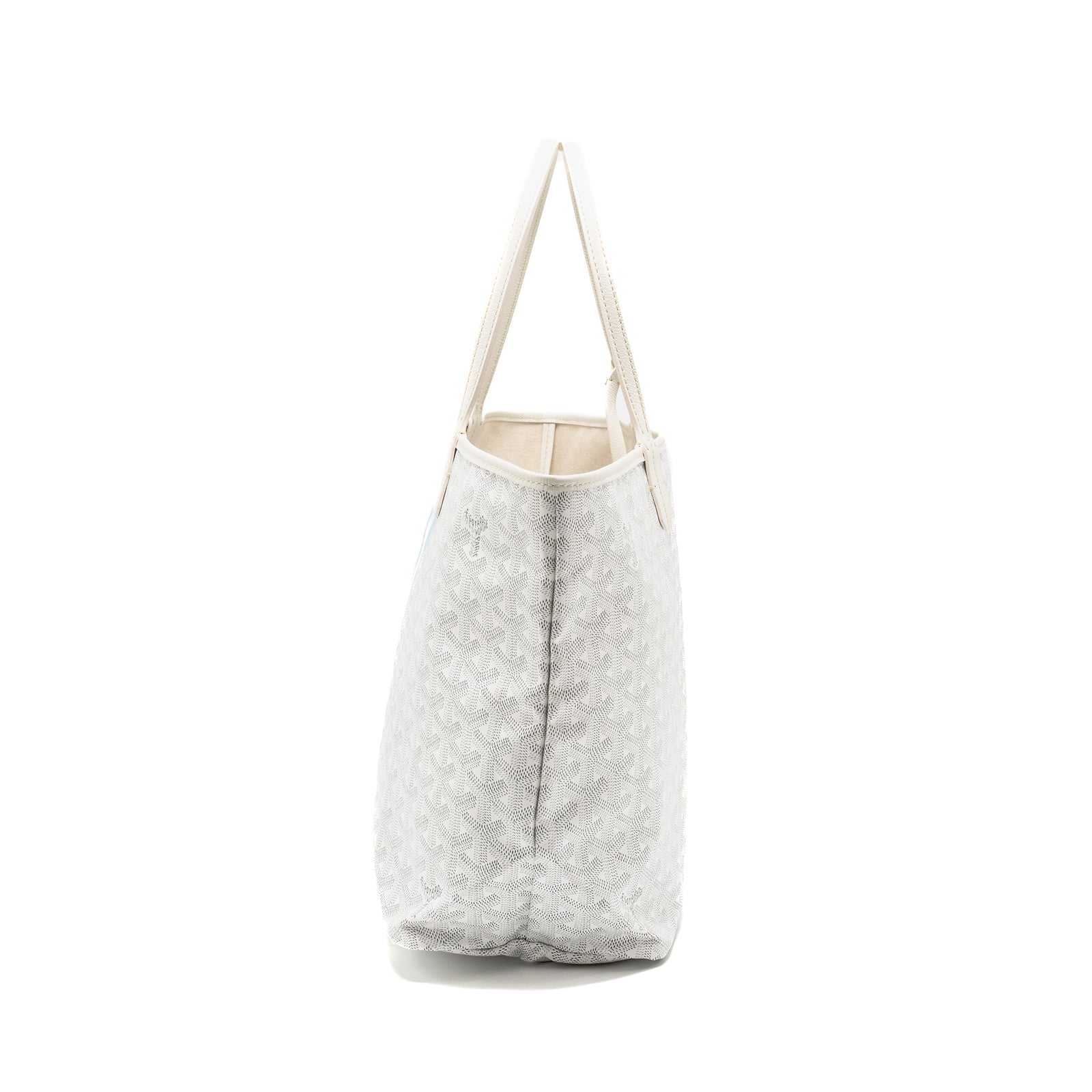 Goyard Saint Louis PM Tote Bag Limited Edition Goyardline Canvas White