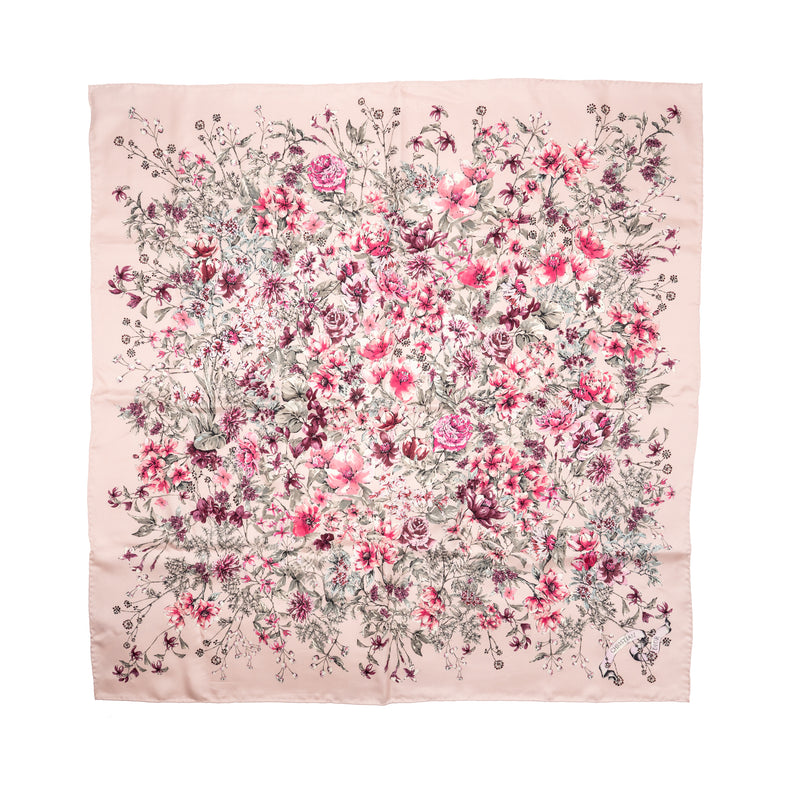 Dior 90cm Flower Scarf Silk Multicolour