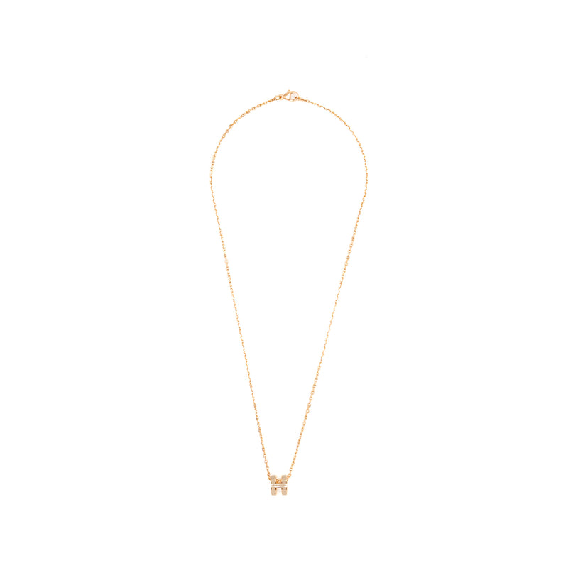 Hermes Mini Pop H Pendant Marron Glace RGHW