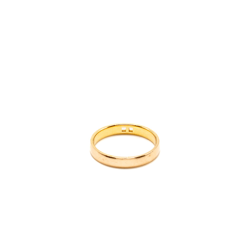 Hermes Size 57 Ever Herakles Wedding Band Rose Gold, Diamonds