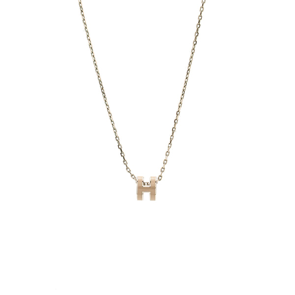 Hermes Mini Pop H Pendant Marron Glace SHW