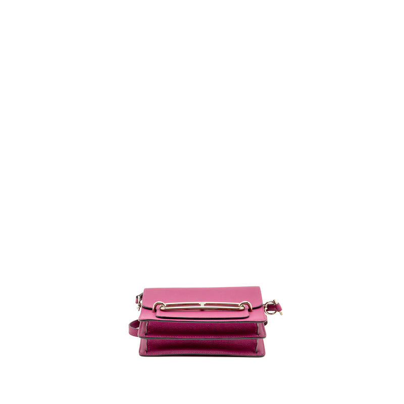 Hermes Mini Roulis Evercolor Rose Purple SHW Stamp A