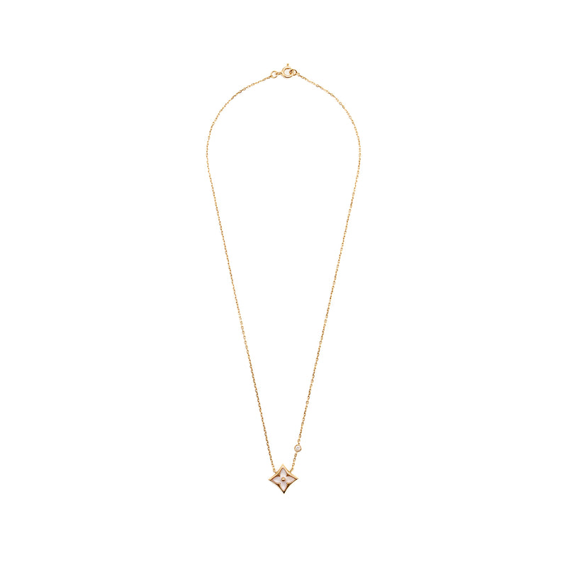 Louis Vuitton Color Blossom BB Star Pendant Rose Gold/White Mother-of-Pear/Diamond