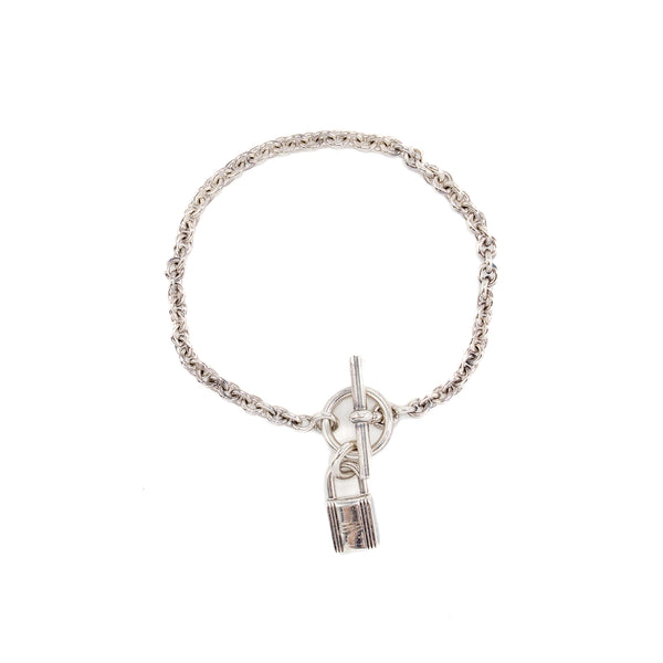 Hermes Size ST Kelly Cadenas Bracelet sterling silver