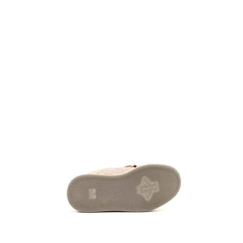Gucci Size 37 Screener Trainer GG Canvas/Leather Pink/Beige/Multicolour