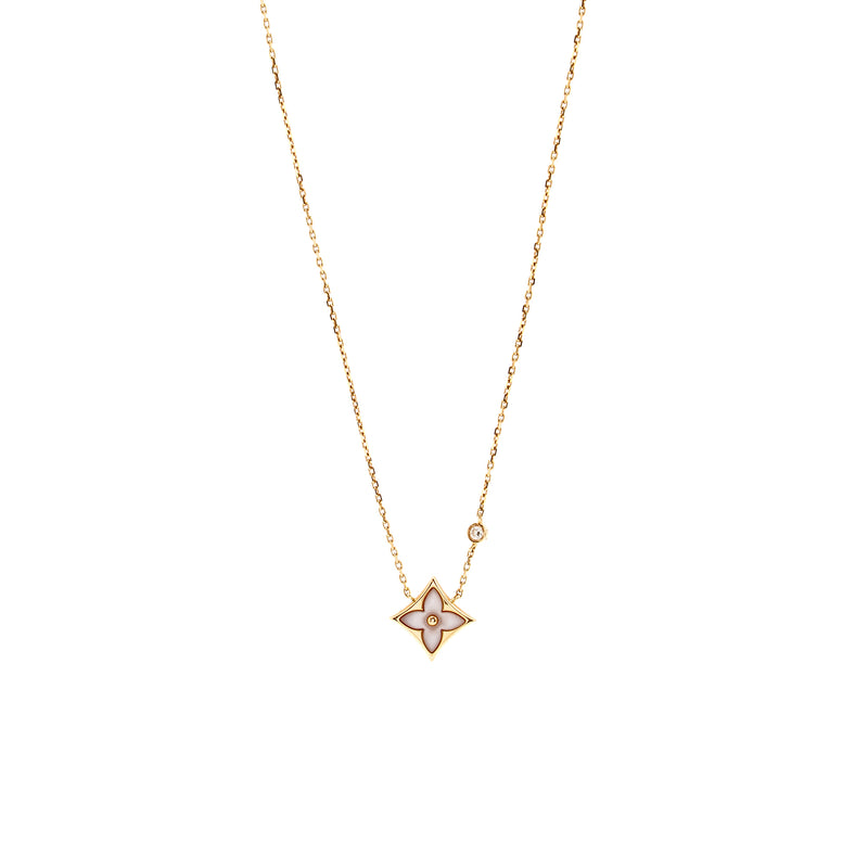 Louis Vuitton Color Blossom BB Star Pendant Rose Gold/White Mother-of-Pear/Diamond