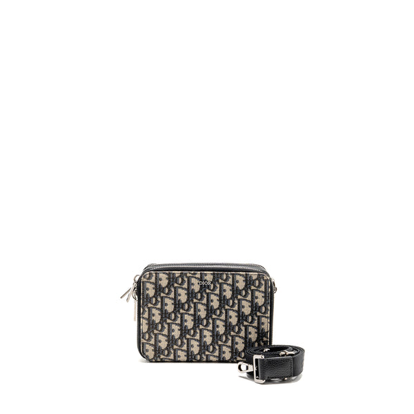 Dior Wallet On Strap Oblique Jacquard Canvas/Leather Blue SHW