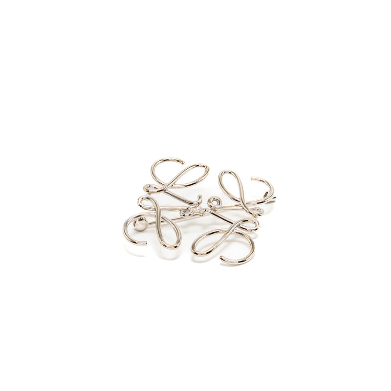 Loewe anagram brooch silver tone