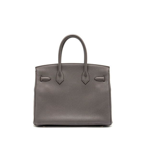 Hermes Birkin 30 Togo Gris Etain RGHW Stamp D
