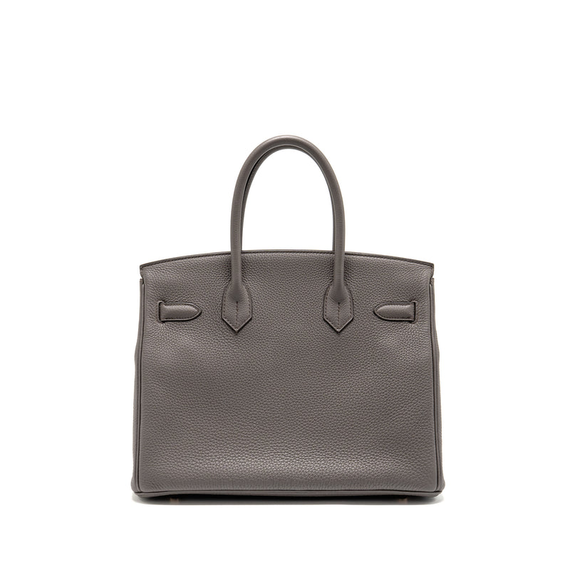 Hermes Birkin 30 Togo Gris Etain RGHW Stamp D