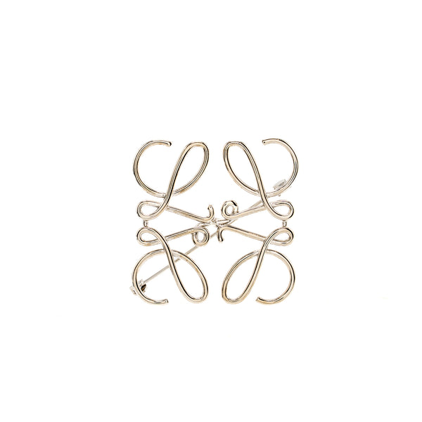 Loewe anagram brooch silver tone
