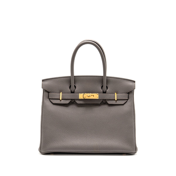Hermes Birkin 30 Togo Gris Etain RGHW Stamp D